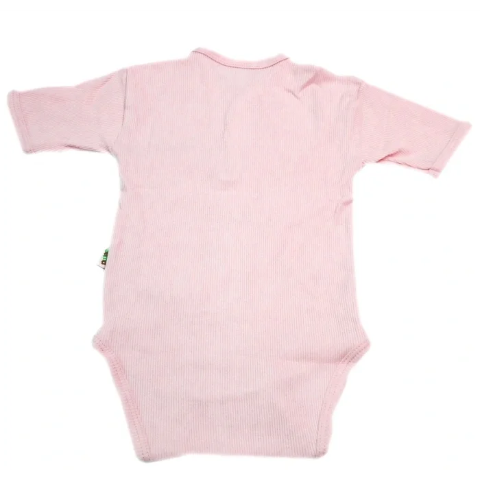 BUĞZ Sema Baby Yarım Kol Kaşkorse Badi (Body) - Pembe  12-18 Ay
