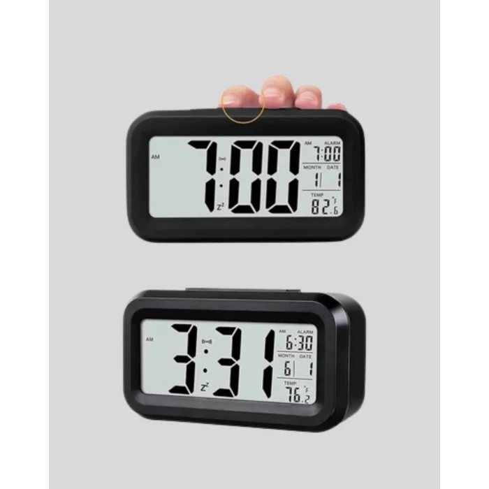 BUĞZ Sensörlü Dijital Masa Saati Alarm ve Sıcaklık Göstergeli - BUĞZ
