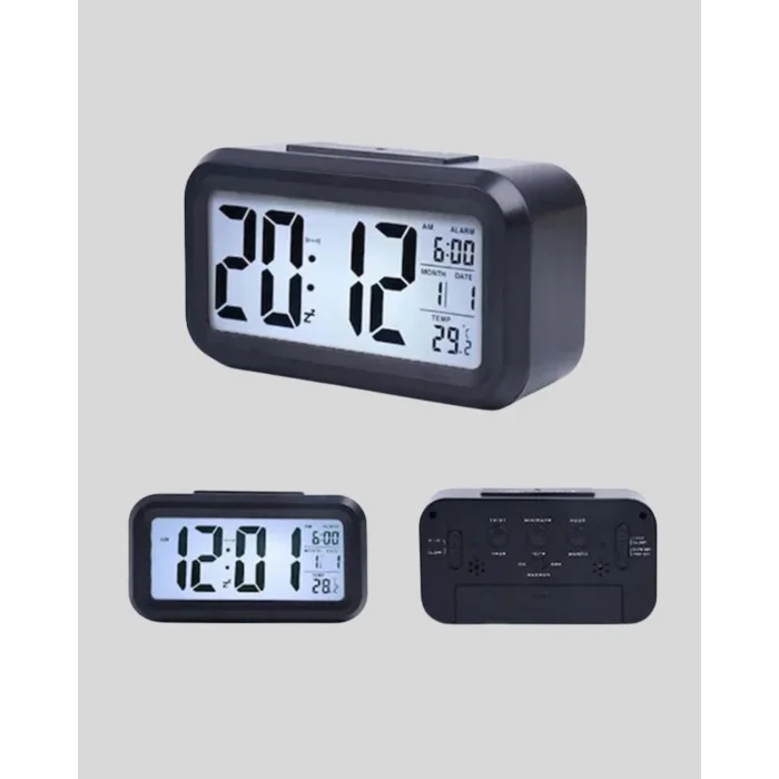 BUĞZ Sensörlü Dijital Masa Saati Alarm ve Sıcaklık Göstergeli - BUĞZ