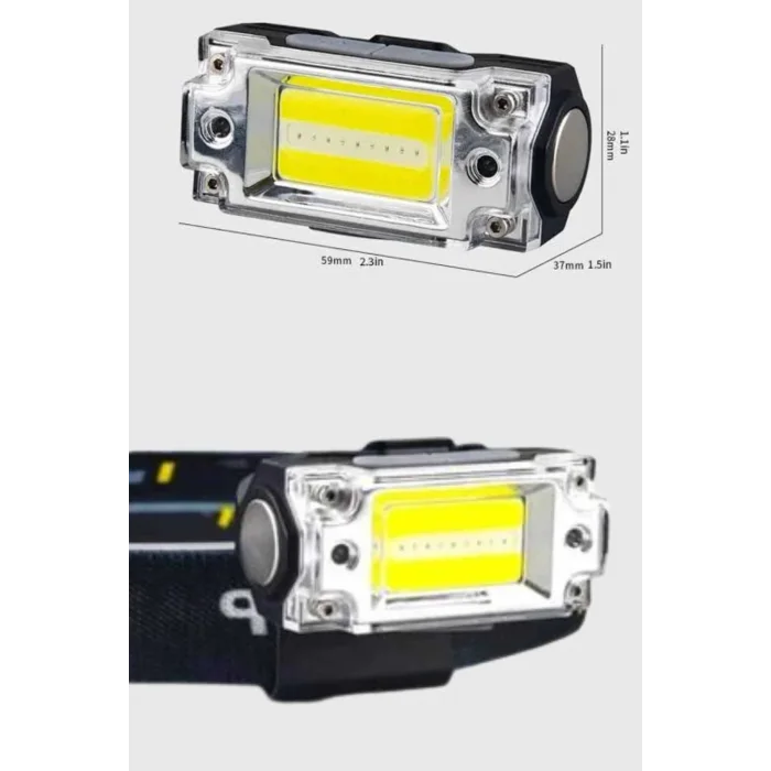  Sensörlü Kamp Lambası Ayarlanabilir Kafa Lambası Kafa Bantlı