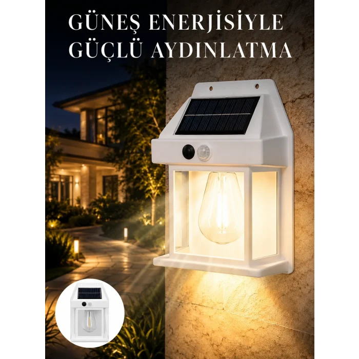 BUĞZ Sensörlü Solar Led Dış Duvar Aydınlatma Yeni Nesil
