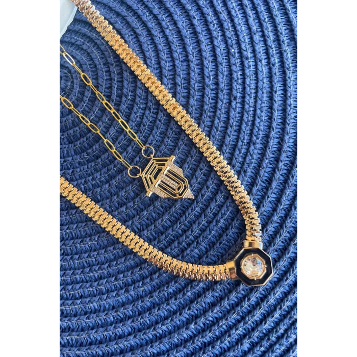 BUĞZ Serenay 2li Çelik Kolye – Kimler Geldi Kimler Geçti -BUĞZ