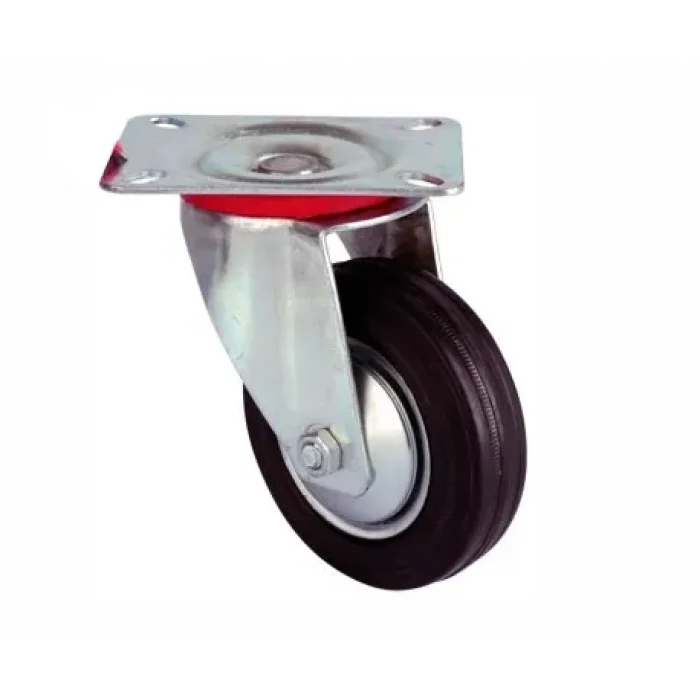 BUĞZ Servis Tekeri - Tablalı Siyah Döner - Çap 125 Mm