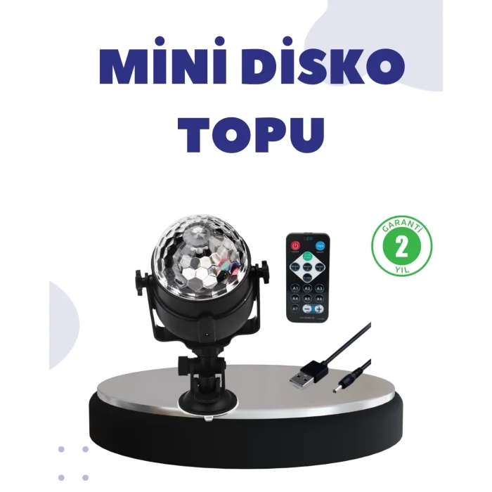  Ses Duyarlı Mini Disko Küre Lamba