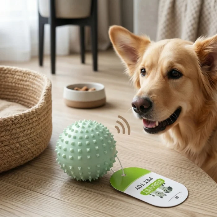 BUĞZ Sesli Dikenli Evcil Hayvan Oyuncak Topu