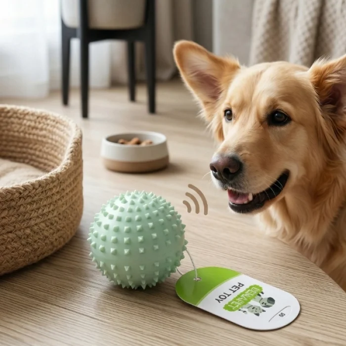 BUĞZ Sesli Dikenli Evcil Hayvan Oyuncak Topu