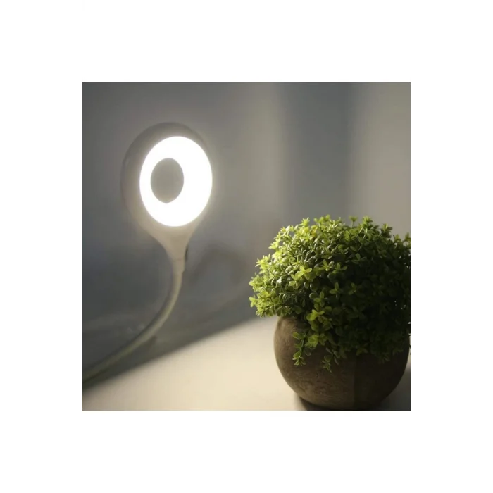 BUĞZ Sesli Komutlu Akıllı Taşınabilir USB LED Lamba Esnek Boyunlu Masa ve Klavye Aydınlatması