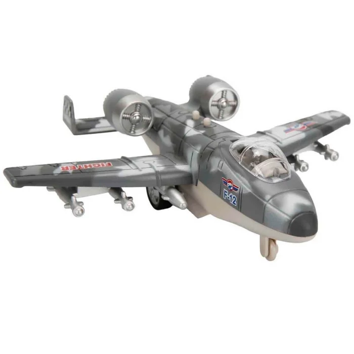 BUĞZ -- Sesli ve Işıklı Die Cast Çek Bırak Savaş Uçağı