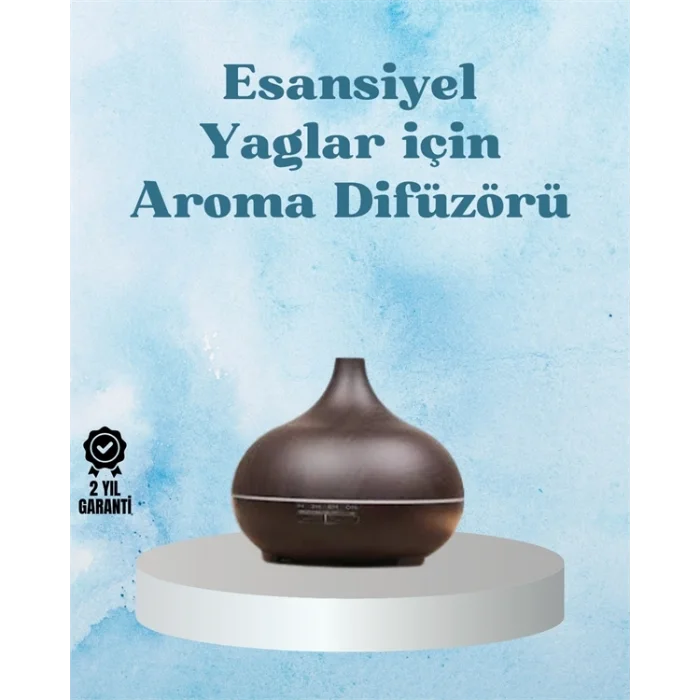 BUĞZ Sessiz Çalışan Aromaterapi Difüzörü – 4 Zaman Ayarlı, 7 Renkli Işık Seçeneği
