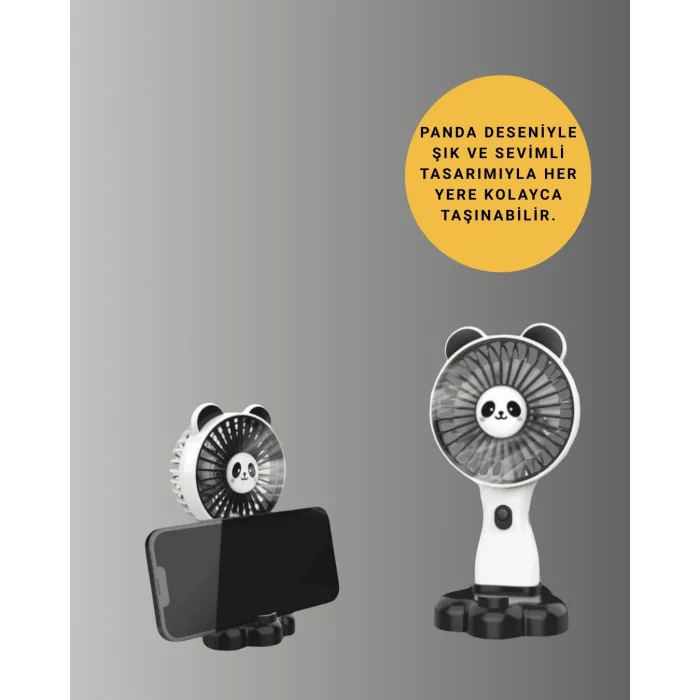  Sessiz Çalışan USB Şarjlı Masaüstü Mini Vantilatör