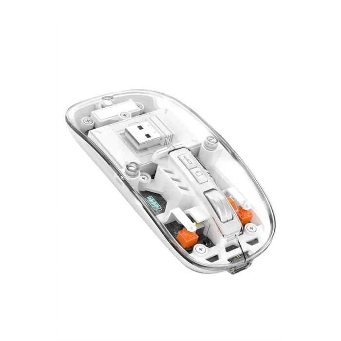 BUĞZ Sessiz Tıklama Çift Modlu Bluetooth Ve Alıcı Şeffaf Mouse Fare