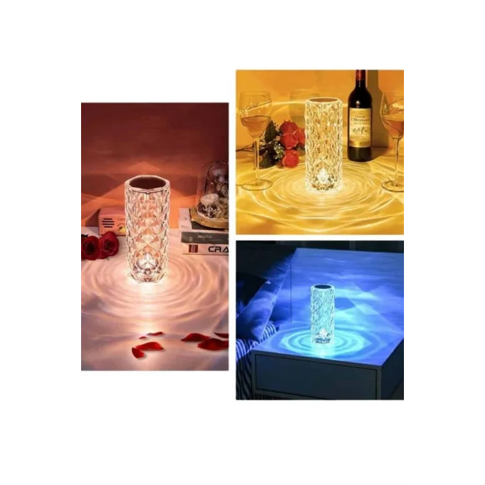 BUĞZ Sevgililer Günü İçin Hediye Kristal Lamba Sevgiliye Hediye USB Şarjlı Gece Lambası - Lisinya