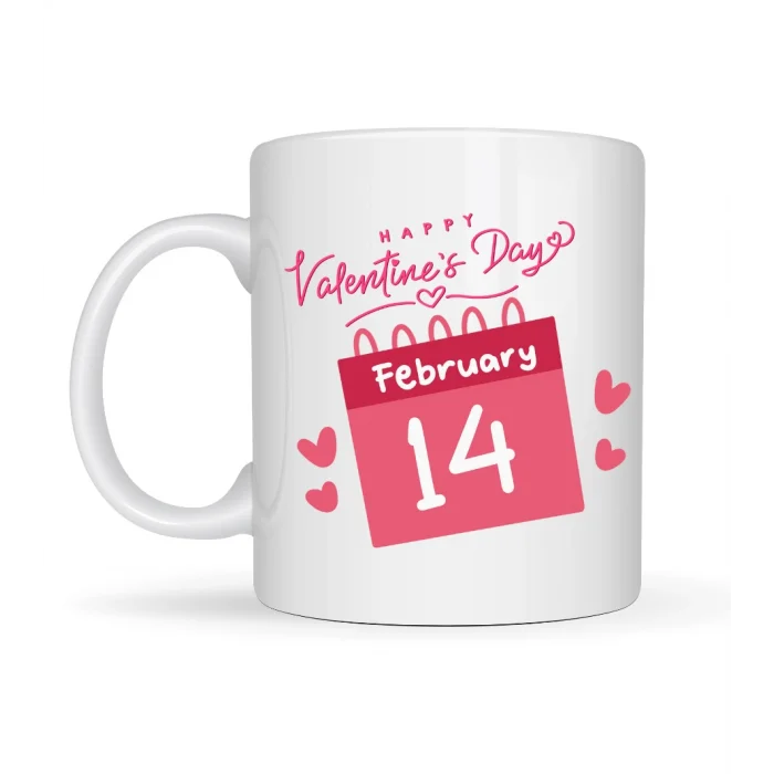 BUĞZ Sevgililer Günü Özel Porselen Kupa – Model 5 - 14 Şubat Temalı Aşk Kupası - Hediye Fikri