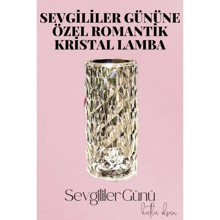  Sevgililer Gününe Özel Romantik Kristal Gece Lambası Sevgiliye Hediye