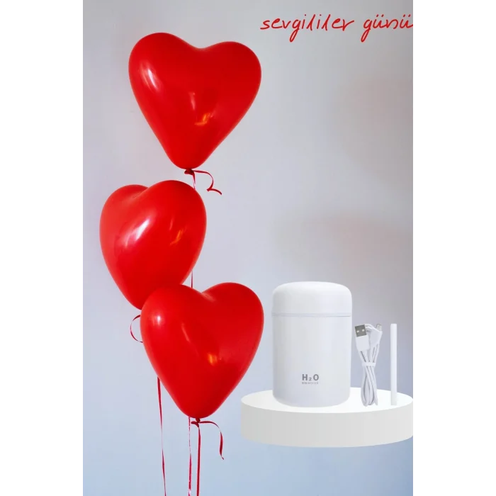 BUĞZ Sevgiliye Hediye Led Işıklı Hava Nemlendirici USB Şarjlı Sevgiliye Özel - BUĞZ