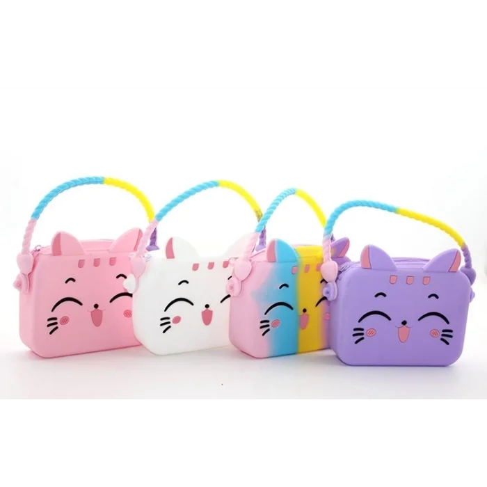 BUĞZ Sevimli Kedi Tasarımlı Silikon Çanta