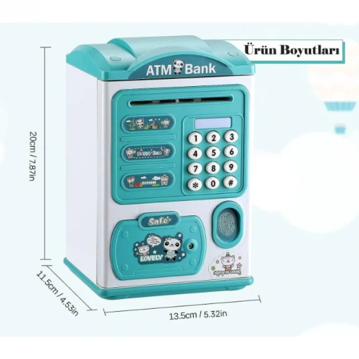 BUĞZ Sevimli Tasarımlı Şifreli ATM Kumbara