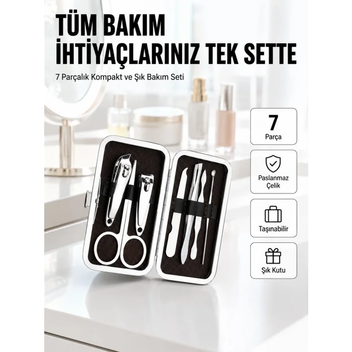 BUĞZ Seyahat İçin Uygun Çok Amaçlı Kişisel Bakım Seti