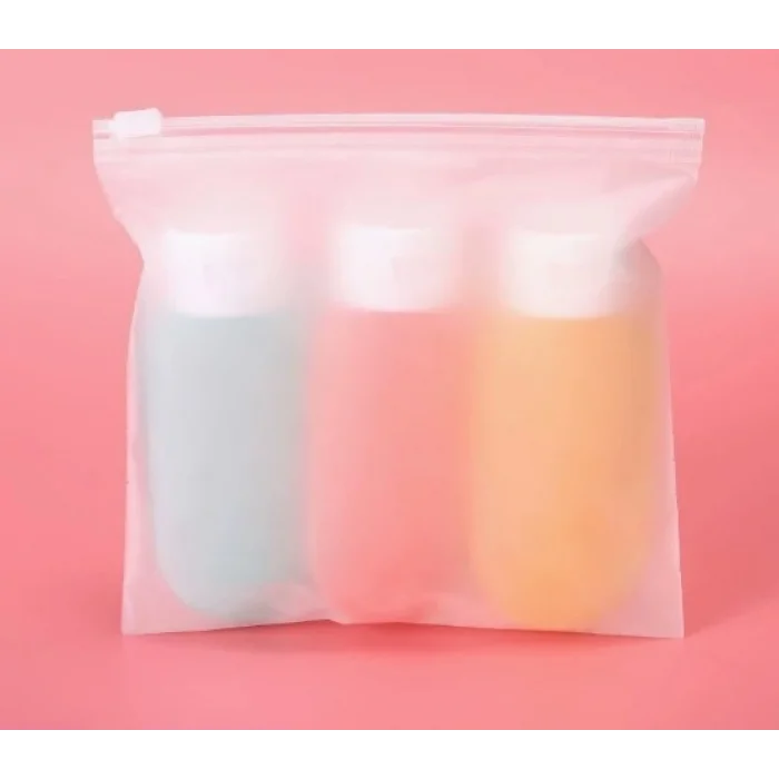 BUĞZ Seyahat Tipi Doldurulabilir Krem Şampuan Kutusu 3 Lü Set Bx40