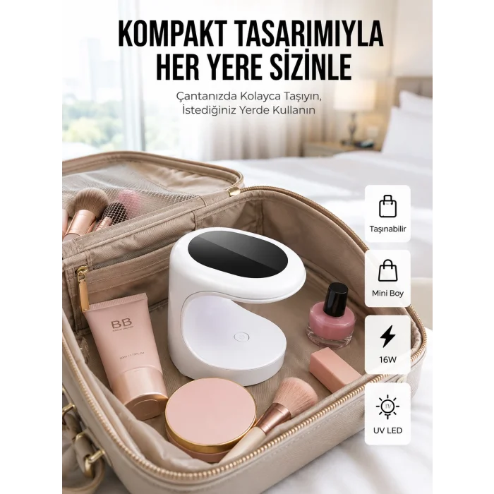 BUĞZ Seyehat Tipi Mini Oje Kurutucu Ultraviole Mor Işık Protez Tırnak Kurutucu