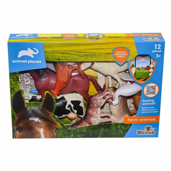  SH-D5904 Kutulu 12 Parça Çiftlik Hayvanları - Vardem Oyuncak