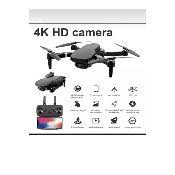 BUĞZ SH Kaydı Gerektirmeyen Drone - Renk: Siyah, Kamera Özelliği: 240P, Uçuş Mesafesi: 0-100M