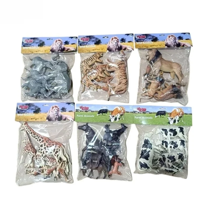 BUĞZ SH-P9904-07AL 6 AST 7PCS ASLAN-KAPLAN-ZÜRAFA-İNEK-FİL(Belirtilen fiyat, tekli satış için adet fiyatıdır.)