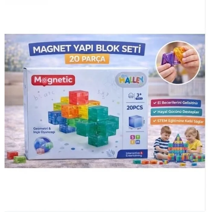 BUĞZ SH59837 MAGNET KÜP YAPI BLOK SETİ 20 PARÇA-ZRV