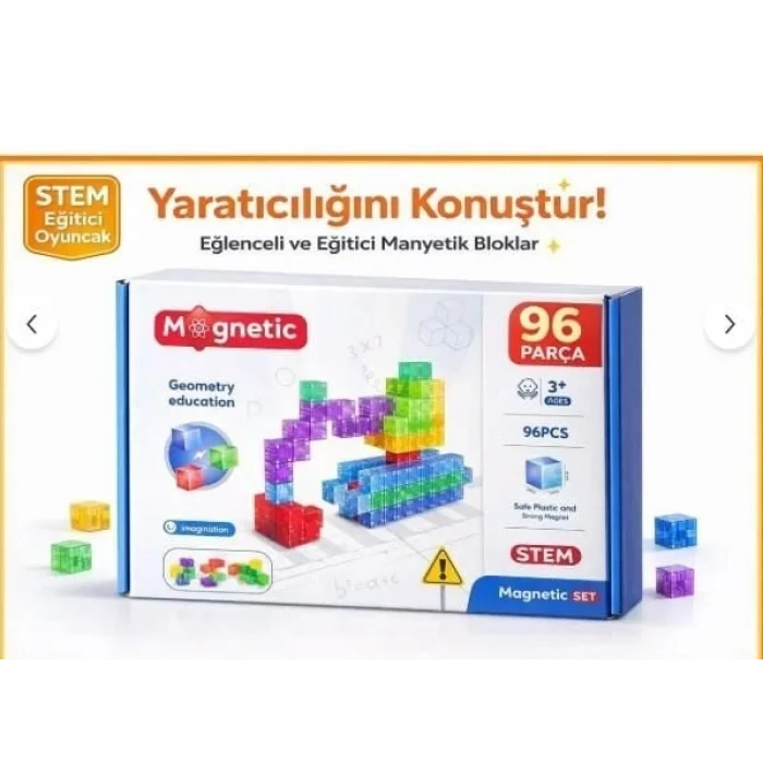 BUĞZ SH59839 MAGNET KÜP YAPI BLOK SETİ 96 PARÇA-ZRV