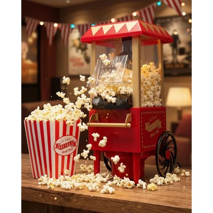 BUĞZ Sıcak Hava Teknolojili Yapışmaz Popcorn Makinesi