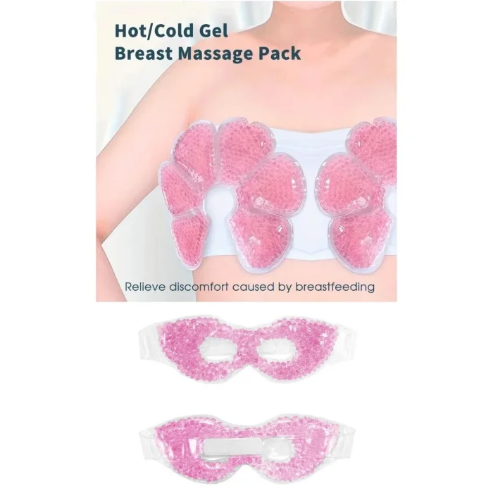 BUĞZ Sıcak Soğuk Göğüs Pedi 2’li ve Jel Boncuklu Göz Maskesi Seti – Emziren Anneler İçin ( BUĞZ )