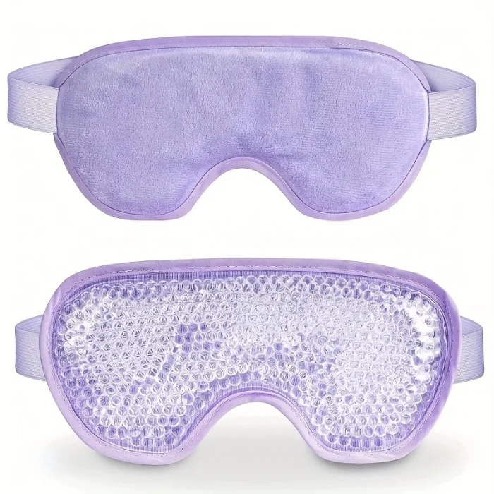 BUĞZ Sıcak Ve Soğuk Boncuklu Buz Jeli Terapi Göz Maskesi (Mor)