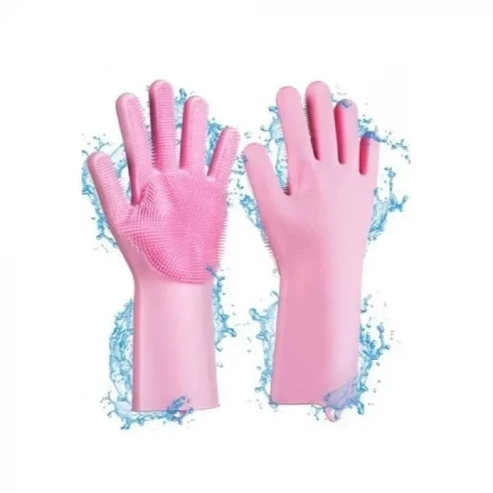  Sihirli Isıya Dayanıklı Silikon Çok Amaçlı Bulaşık Eldiven Fırçası Magic Gloves