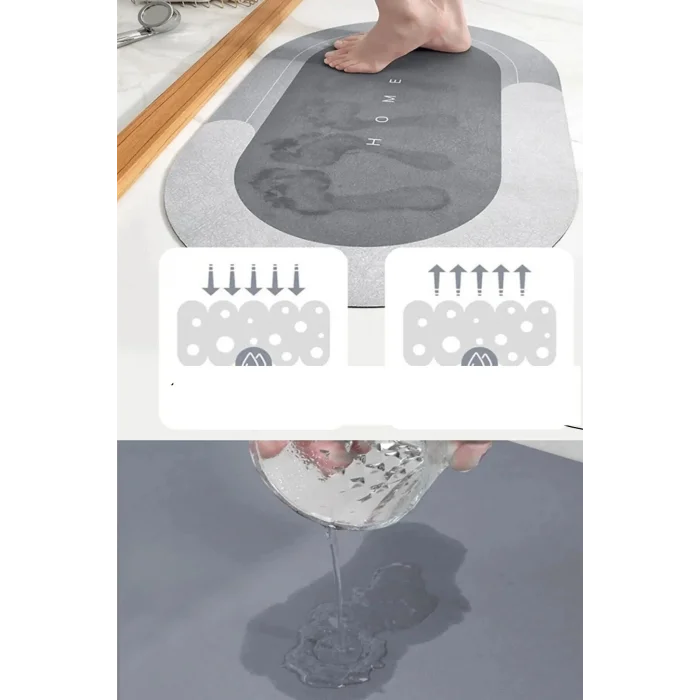 BUĞZ Sihirli Su Emici Kaydırmaz Banyo Paspası Banyo Ayak Matı