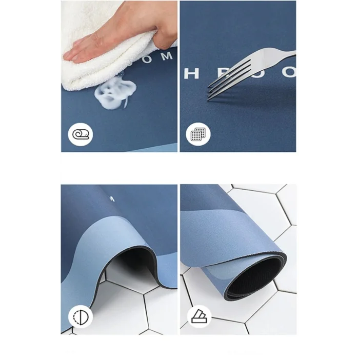 BUĞZ Sihirli Su Emici Kaydırmaz Banyo Paspası Banyo Ayak Matı