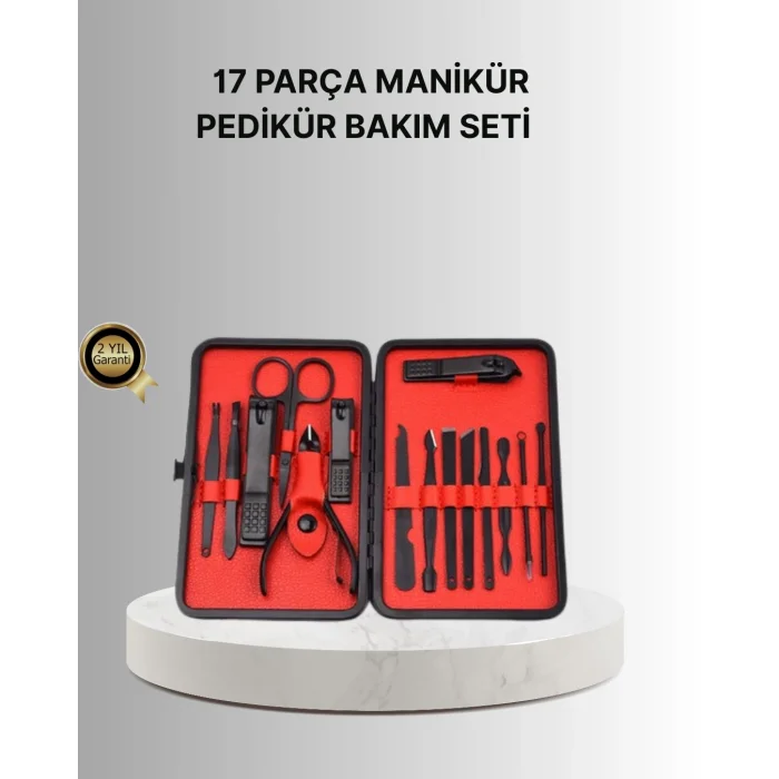 BUĞZ Şık Kutu Tasarımlı 17 Parça Manikür Pedikür Seti Dayanıklı ve Hijyenik