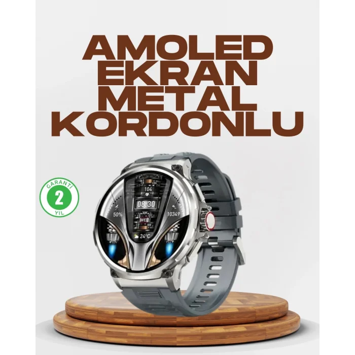  Şık Metal Kasa ve Değiştirilebilir Kordonlarla SW80 Smartwatch