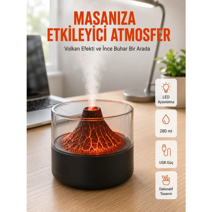 BUĞZ Şık Tasarımlı Aromaterapi ve Nemlendirici Cihaz