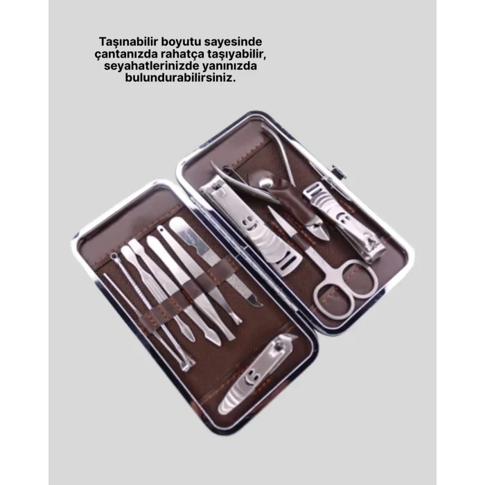 BUĞZ Şık ve Dayanıklı Çok Amaçlı Kişisel 12 Bakım Seti Yeni Nesil