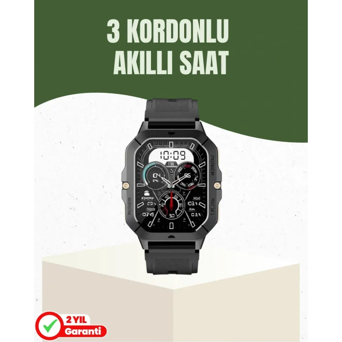 BUĞZ Şık ve Hafif Akıllı Saat Spor ve Günlük Kullanım