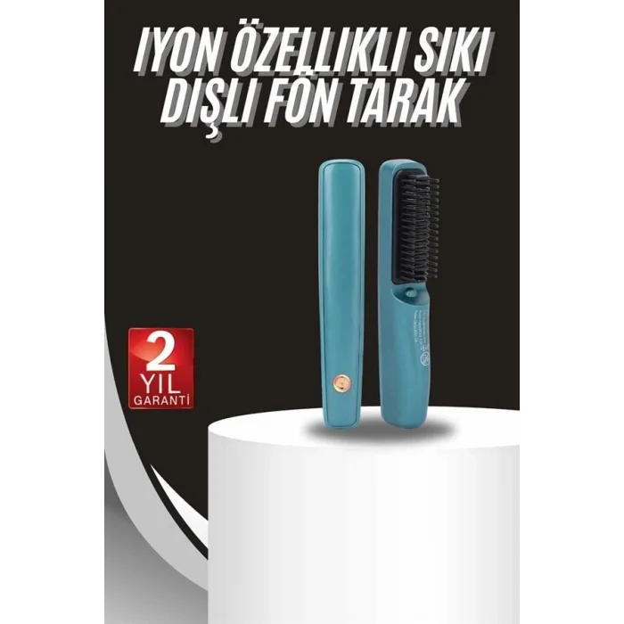 BUĞZ Sıkı Dişli Fön Tarak İyon Özelliği Saç Düzleştirici Tarak