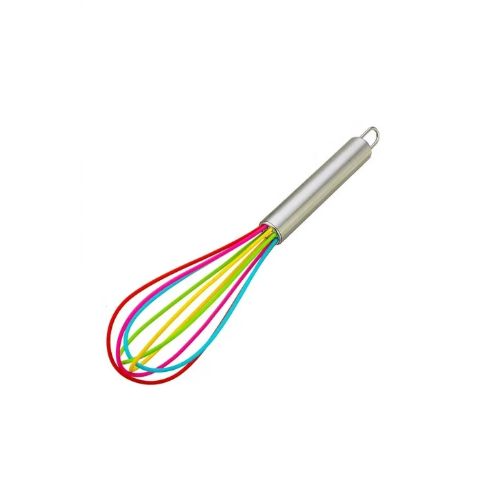 BUĞZ Silikon Çırpıcı Metal Saplı Renkli Çırpma Teli