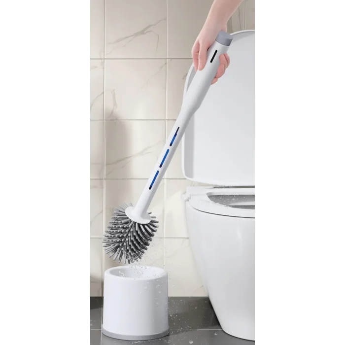 BUĞZ Silikon Deterjan Hazneli Esnek Tuvalet Fırçası Banyo Temizlik Ürünü