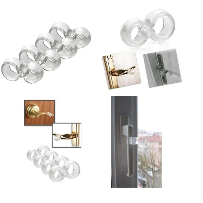 BUĞZ Silikon Kapı & Pencere Vurma Önleyici Stoper Kapı Tamponu 4 Adet