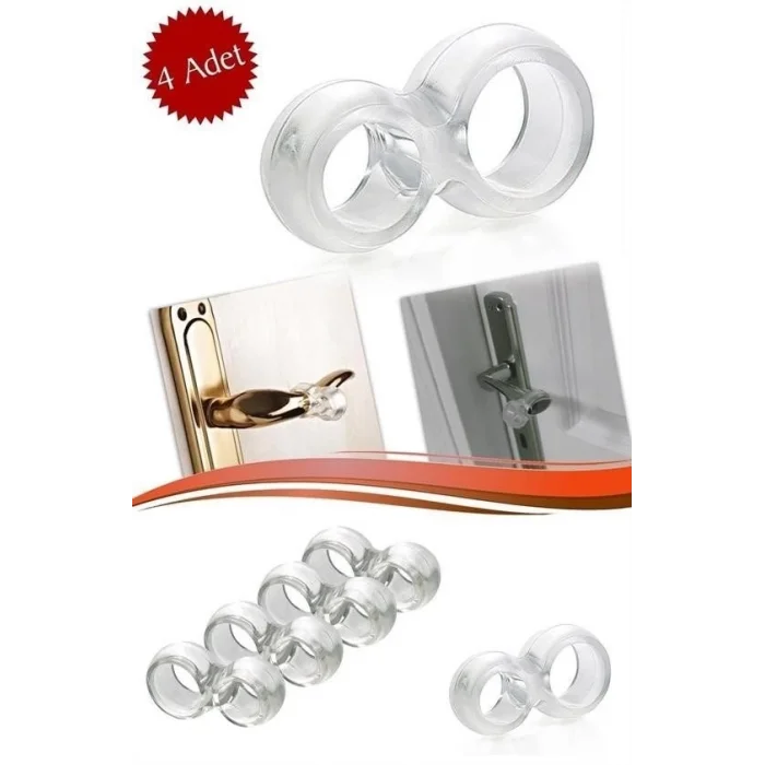 BUĞZ Silikon Kapı & Pencere Vurma Önleyici Stoper Kapı Tamponu 4 Adet
