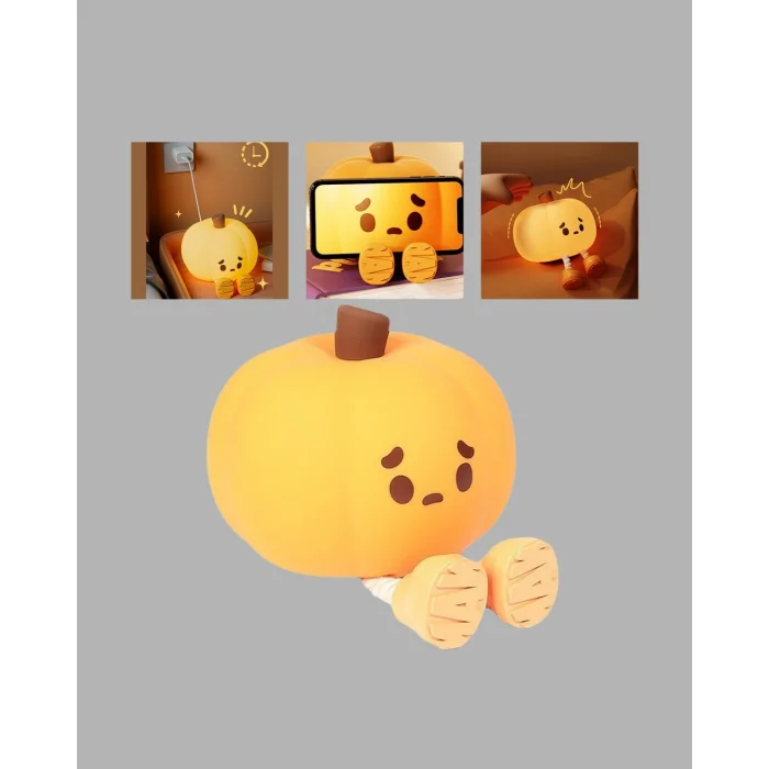 BUĞZ Silikon Pumpkin Night Light Telefon Tutuculu LED Lamba