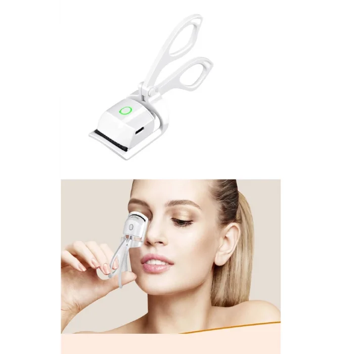 BUĞZ Silikon Uçlu Elektrikli Kirpik Kıvırıcı 2 Sıcaklık Modlu USB Şarjlı Kolay Rimel Kirpik Bigudisi