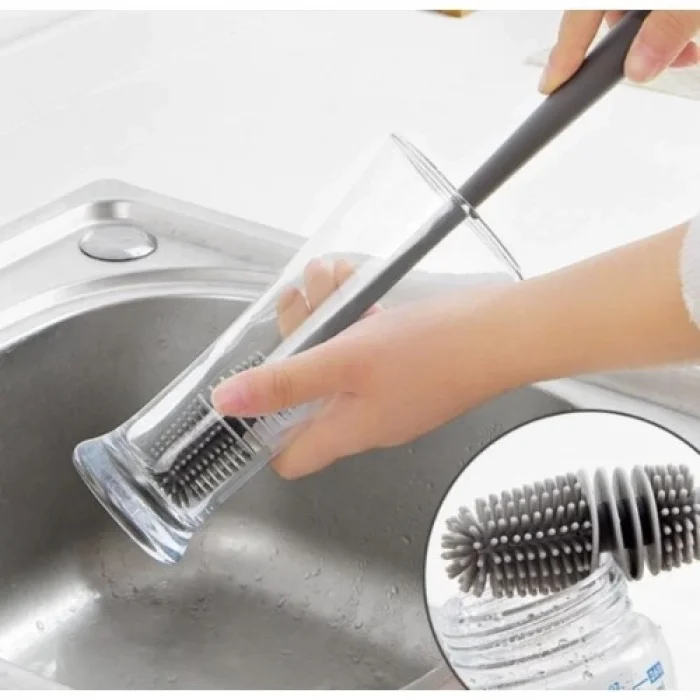 BUĞZ Silikon Uzun Saplı Kavanoz Yıkama Fırçası