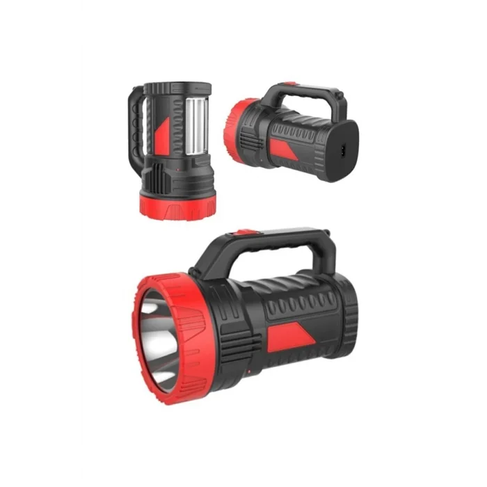 BUĞZ Silver Projektör 15w Led Şarjlı El Feneri Ve X2 Tüp 26smd Led Çift Yönlü