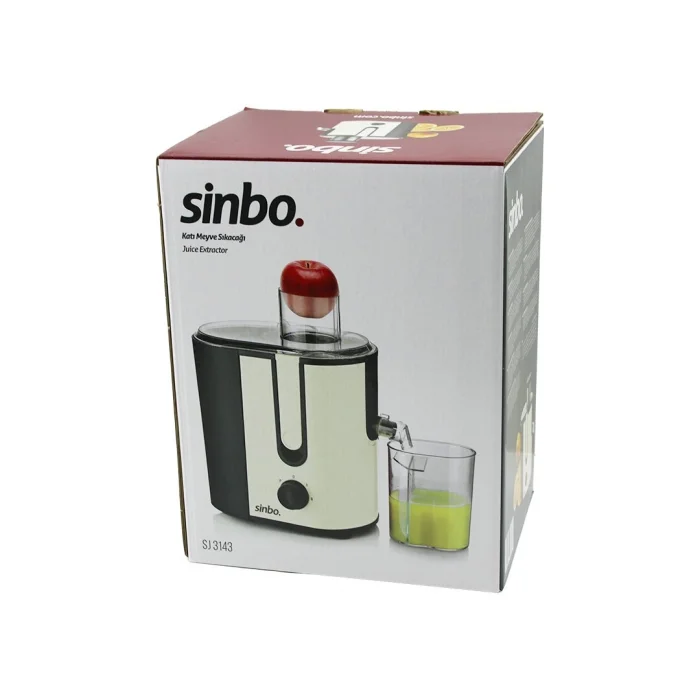 BUĞZ Sinbo Katı Meyve Sıkacağı - Bej Renk - Elektrikli - 450 ml Meyve Suyu Hazneli